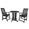 Highwood Usa Weatherly 3pc Round Counter Height Outdoor Patio Furniture Dining Set AD-CNW36-BKE - alternate 1